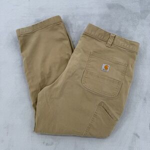 Carhartt Mens Relaxed Fit‎ Canvas Work UTILITY Pants Khaki Tan Size 42x30